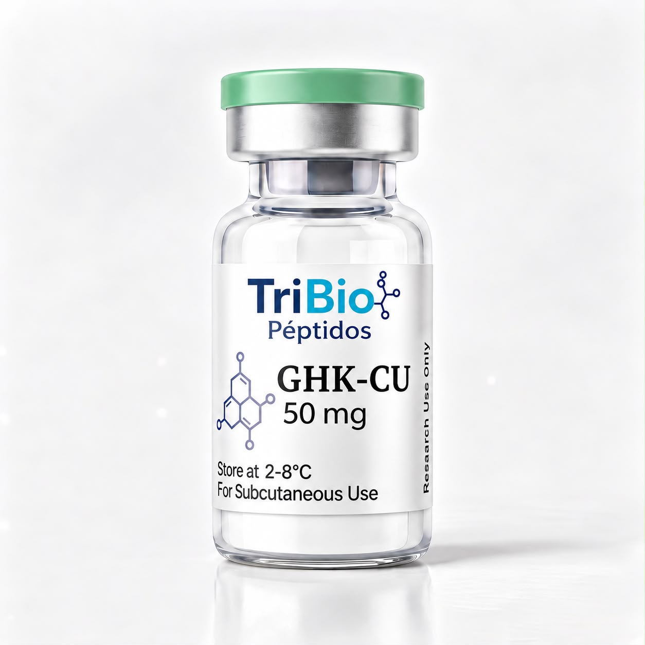 Presentación de GHK-Cu 50 mg de TriBio Péptidos